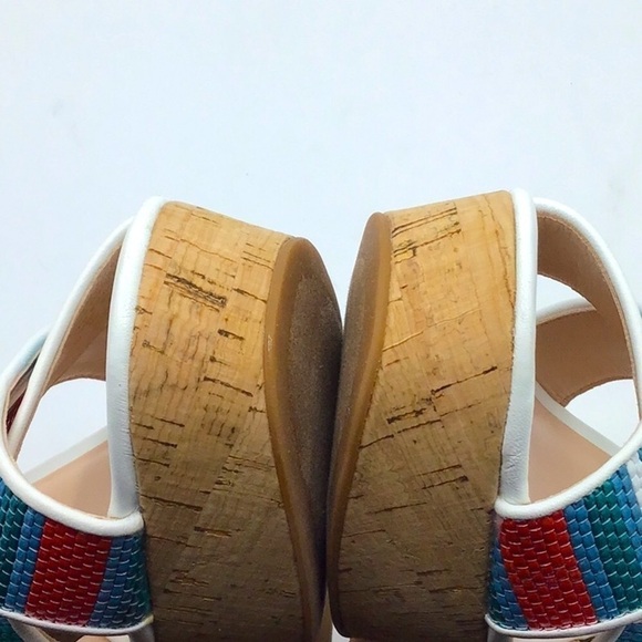 Kate Spade Grace Striped Raffia Platforms Size 9.5B.. - Picture 15 of 16